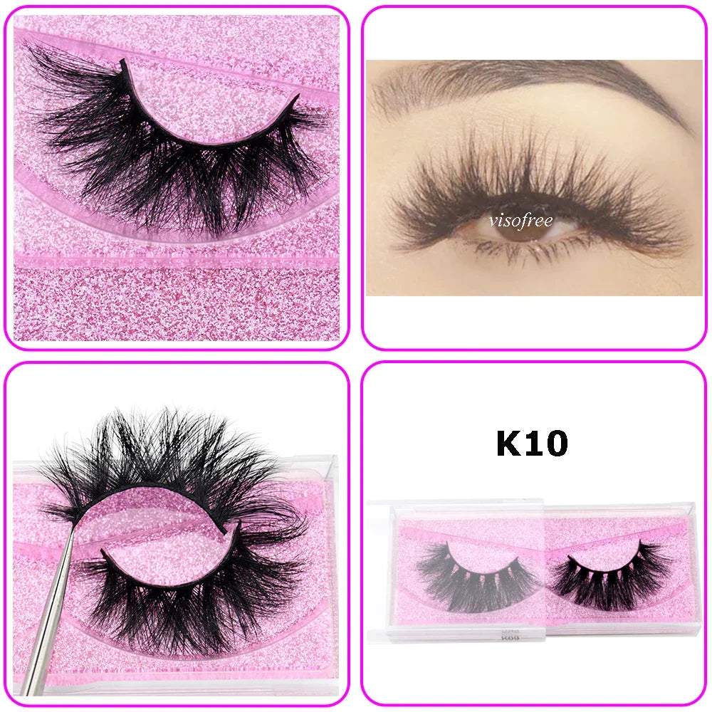 Visofree Eyelashes 3D Mink Lashes High Volume Handmade Mink False Eyelashes Thick Full Strip Lashes Cruelty Free cilios posticos