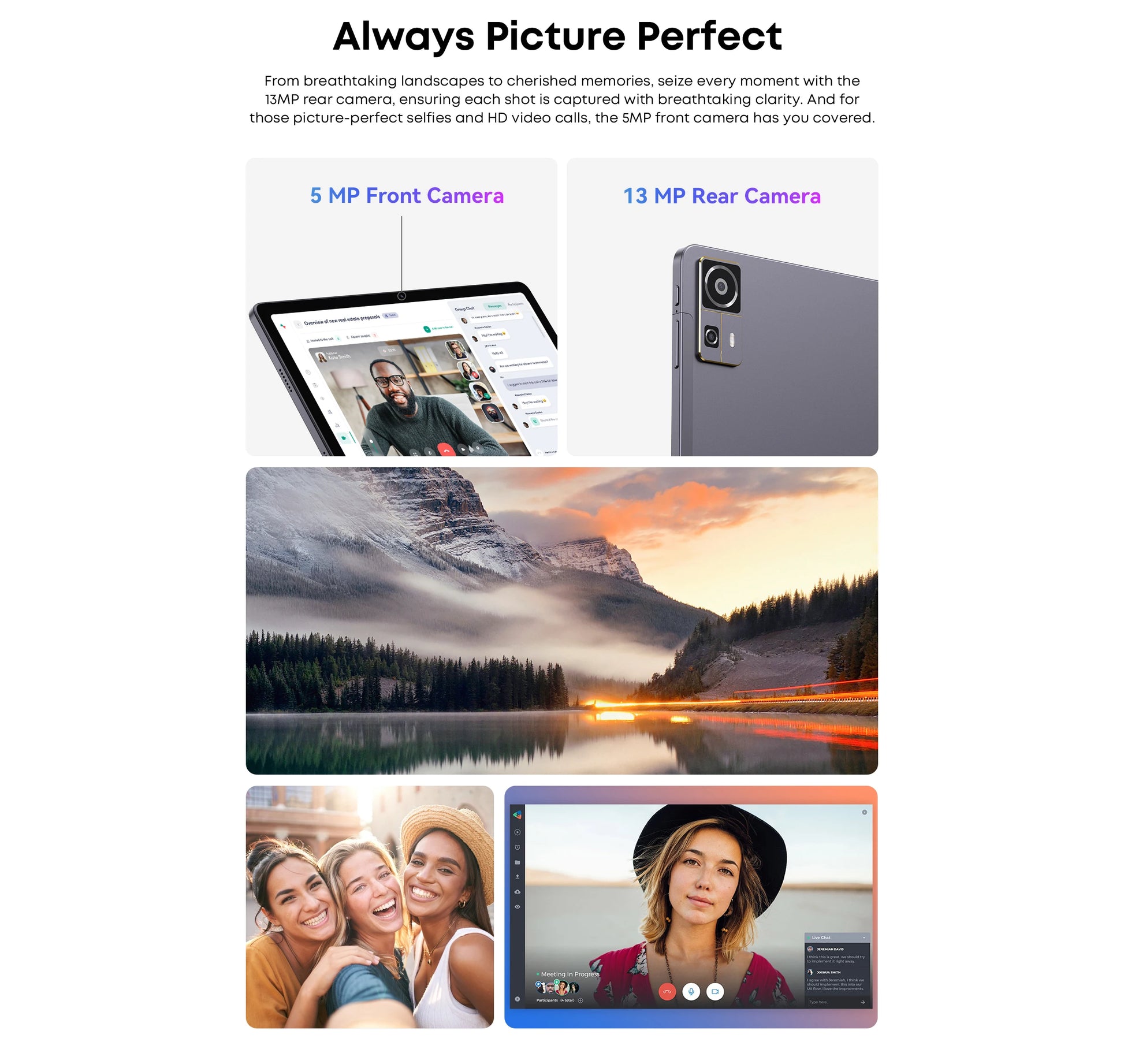 CHUWI AuPad 10.95-inch Tablet FHD Screen 8GB DDR4 128GB ROM 4G LTE GPS Android 14 Snapdragon 685 Octa-Core Widevine L1 Tablet PC.