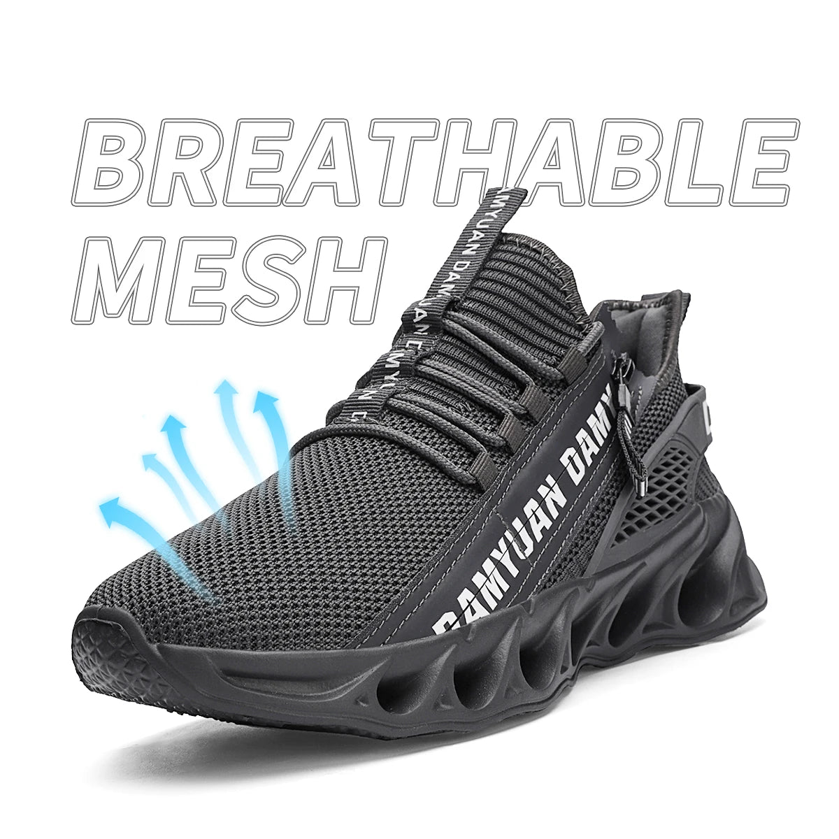 New Spring and Autumn Soft soled Running Men's Mesh Breathable Casual  Sports Shoes Men's Trendy Shoes Lightweight  Sneaker.