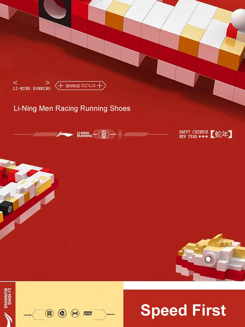 Li-Ning Männer RED HARE 8PRO Racing Laufschuhe BOOM FIBER Kissen Stabile Sportschuhe Leichte Anti-Rutsch Tragbare Turnschuhe ARPV003.
