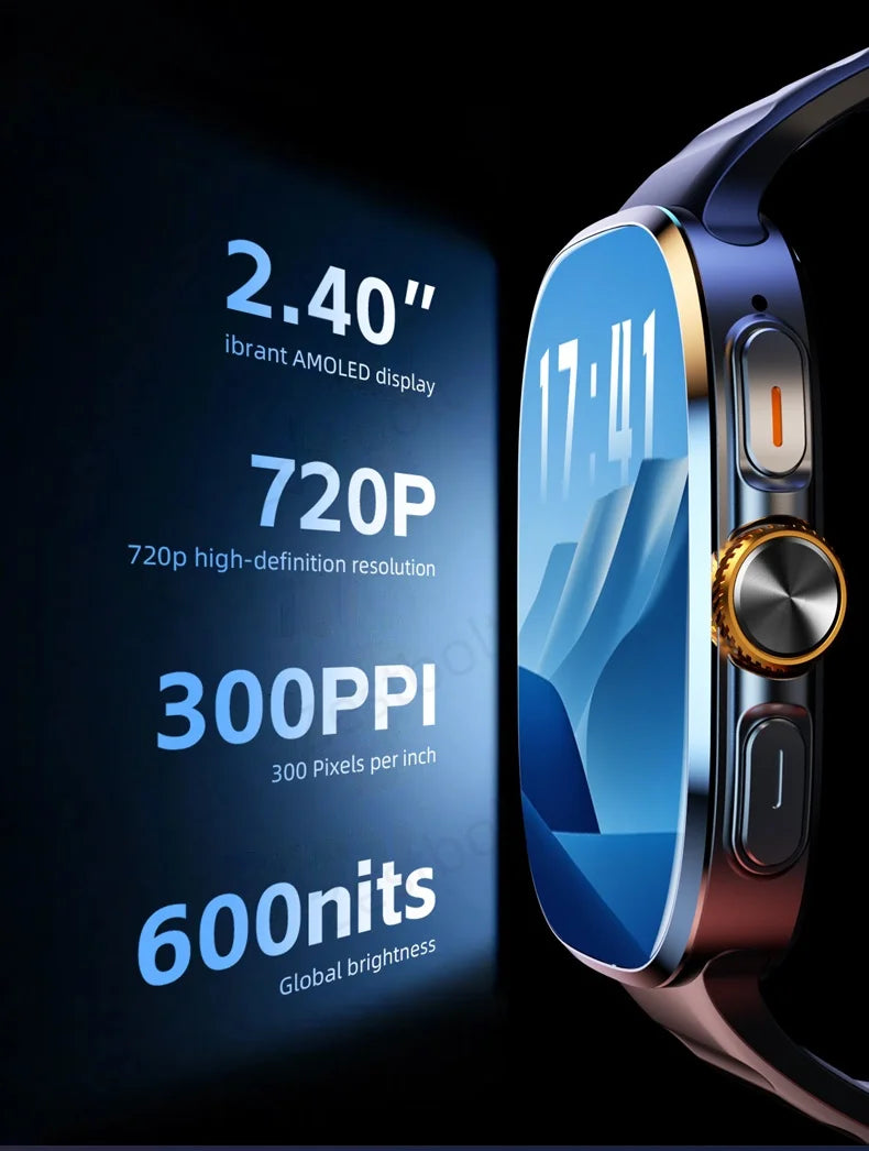 New M99 5G Cellular Version Smartwatch 2.4inch Amoled Larger Screen Android Smart Watch With Rotary Camera Sim Card Slot WIFI.