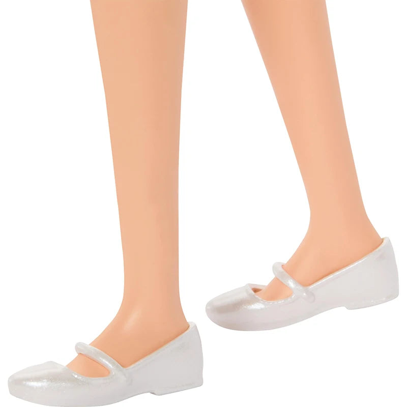 Barbie Fashionistas Doll #213 Wearing Pink Skirt #223 with Blonde Wavy Hair 65th Anniversary Collectible Toy for Girls Gift.