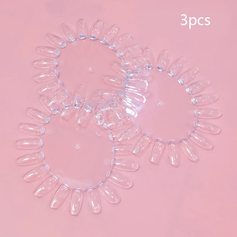 80/50/20pcs Nail Display Sticks Nail Swatch False Nail Tips Nail Gel Polish Practice Clear Display Board for Nail Art Tools