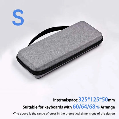Dustproof Water-Resistant Mechanical Keyboard Case Storage Bag - EVA Hard Shell Fits 61/68/75%/TKL/98%/Full-Size Keyboards.