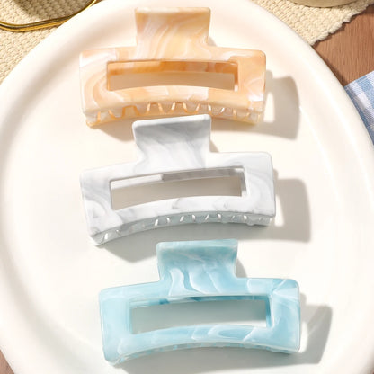 1/3/4/6 Pcs Medium Hair Claw Clips for Women Girls, Pink Strong Hold Matte Square Hair Clips for Thick Thin Hair