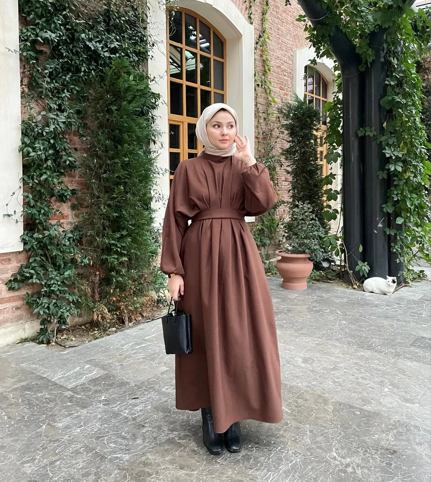 Muslim Modest Dress Kaftan Prayer abaya Ramadan Linen Abaya Dubai Turkey Islam Clothes Women Kebaya Robe Arabe Femme Musulmane.