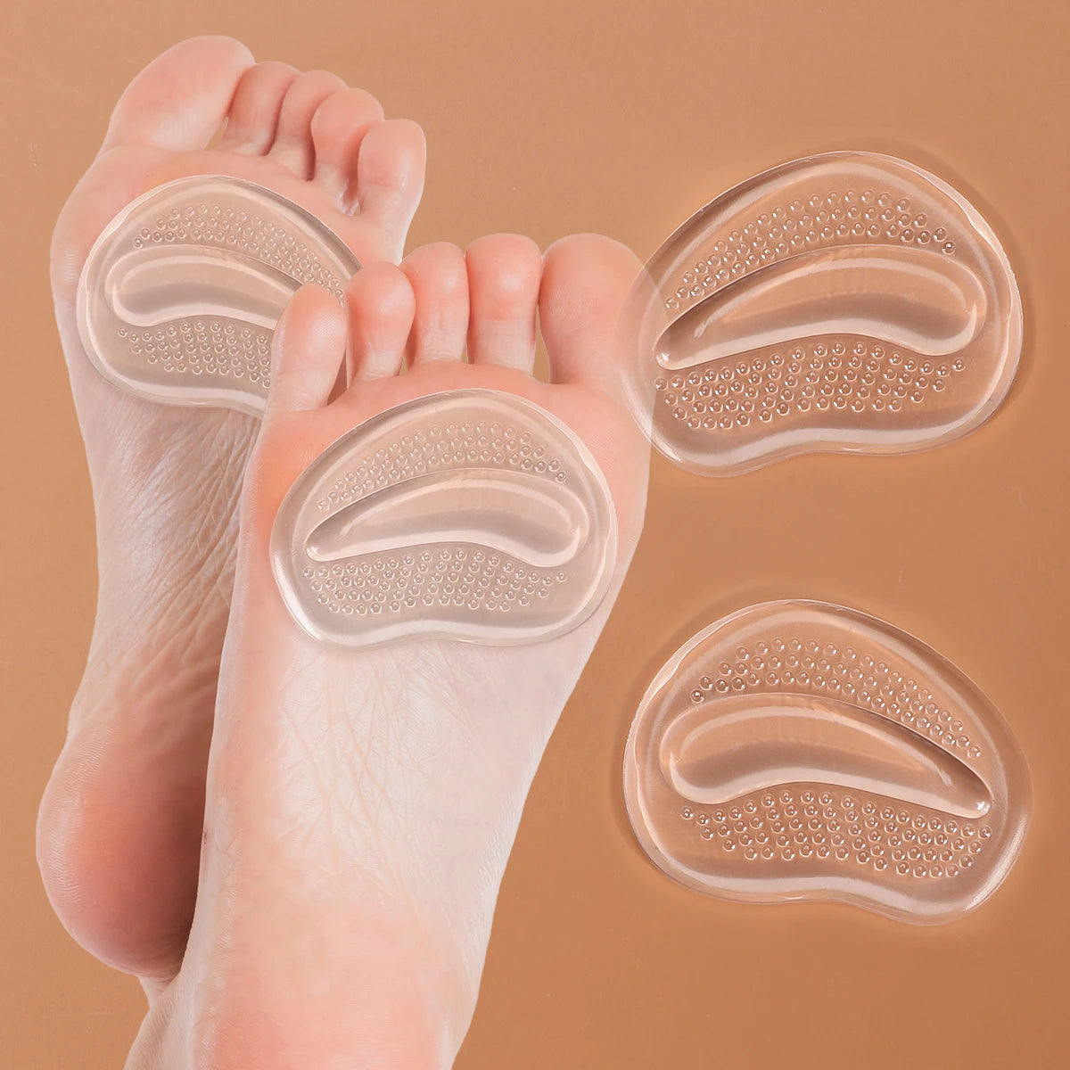 Silicone forefoot pad ladies sandal anti-skid pad anti-pain thickened half a yard pad high heels insole forefoot pad.