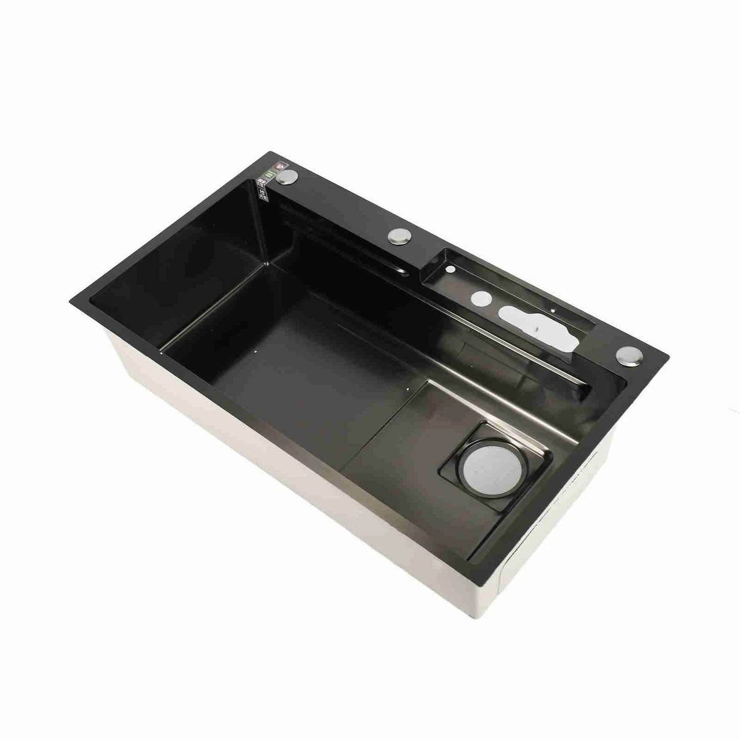 Intelligente Küchenspüle, Digitalanzeige, Edelstahl, Doppelschüssel, Küchenspüle, multifunktionale Doppelspüle für die Küche