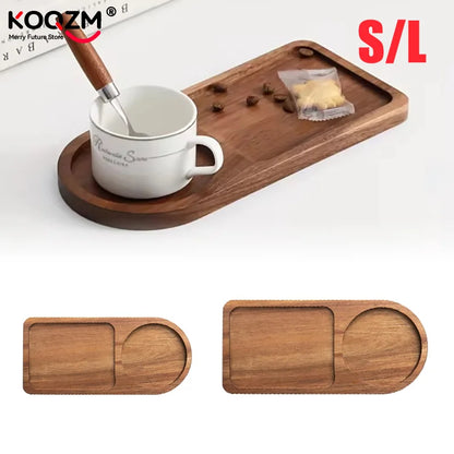 Wooden Tea Coffee Tray Fruit Dessert Candy Plate Table Decoration Bread Snack Food Dish Tray Decorative Tableware Home Kitchen.