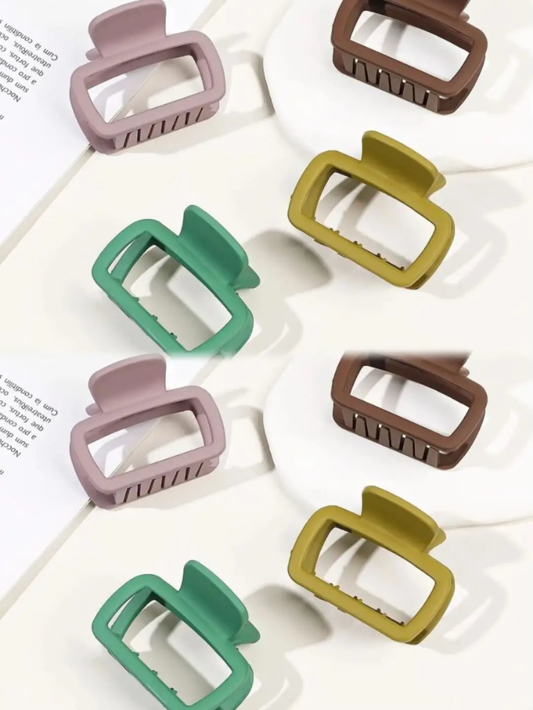 4 Pack Medium Small Hair Clips for Women, Claw Clips for Thick Thin Hair, Strong Hold Square Jaw Clips