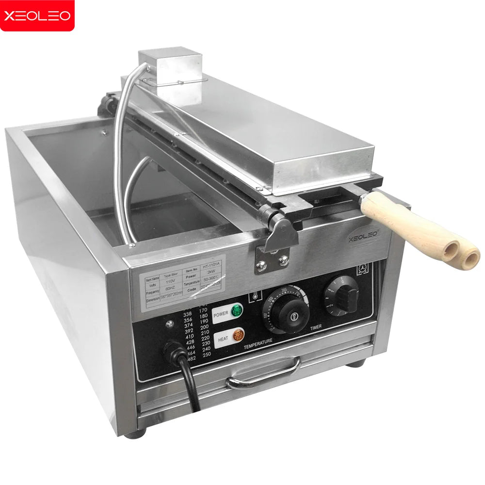 XEOLEO Taiyaki Maker Fish Waffle Machine Fish Cake Baking Machine 6 Pcs Fish Ice Cream Waffle Maker 3000W Non-stick Pan.