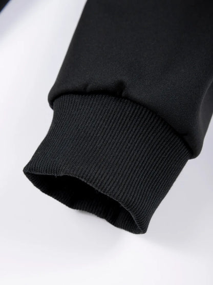 Autumn and Winter Men's Casual Tracksuit High Quality Daily Sports Jogging Suit Half-Zipper Hooded + Sweatpants two-piece Set.