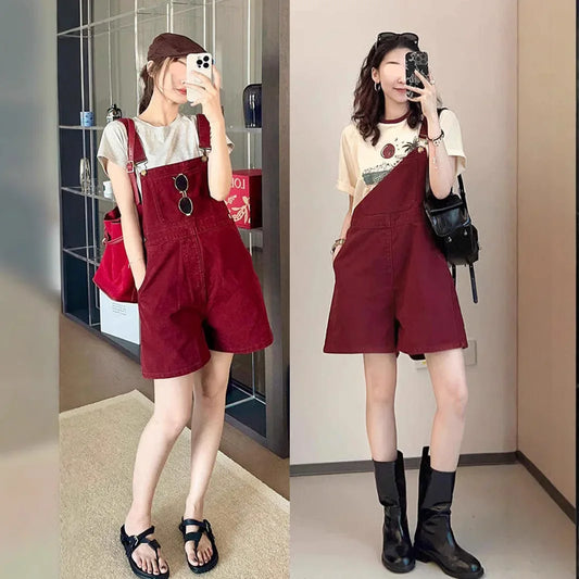 MeiYang Jamsuit Adjustable Shoulder Strap Jumpsuit Long/Short Pants Youthful Spunky One-Piece Overalls Chinese Brand Women's Clo.