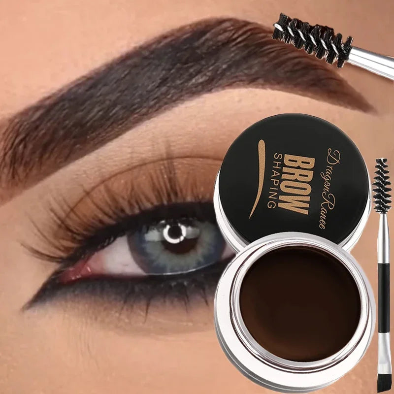 Matte Brown Black Wild Eyebrow Cream 3D Natural Tint Eyebrow Enhancers Gel Wax Waterproof Lasting Eye Makeup Cosmetic Tools.