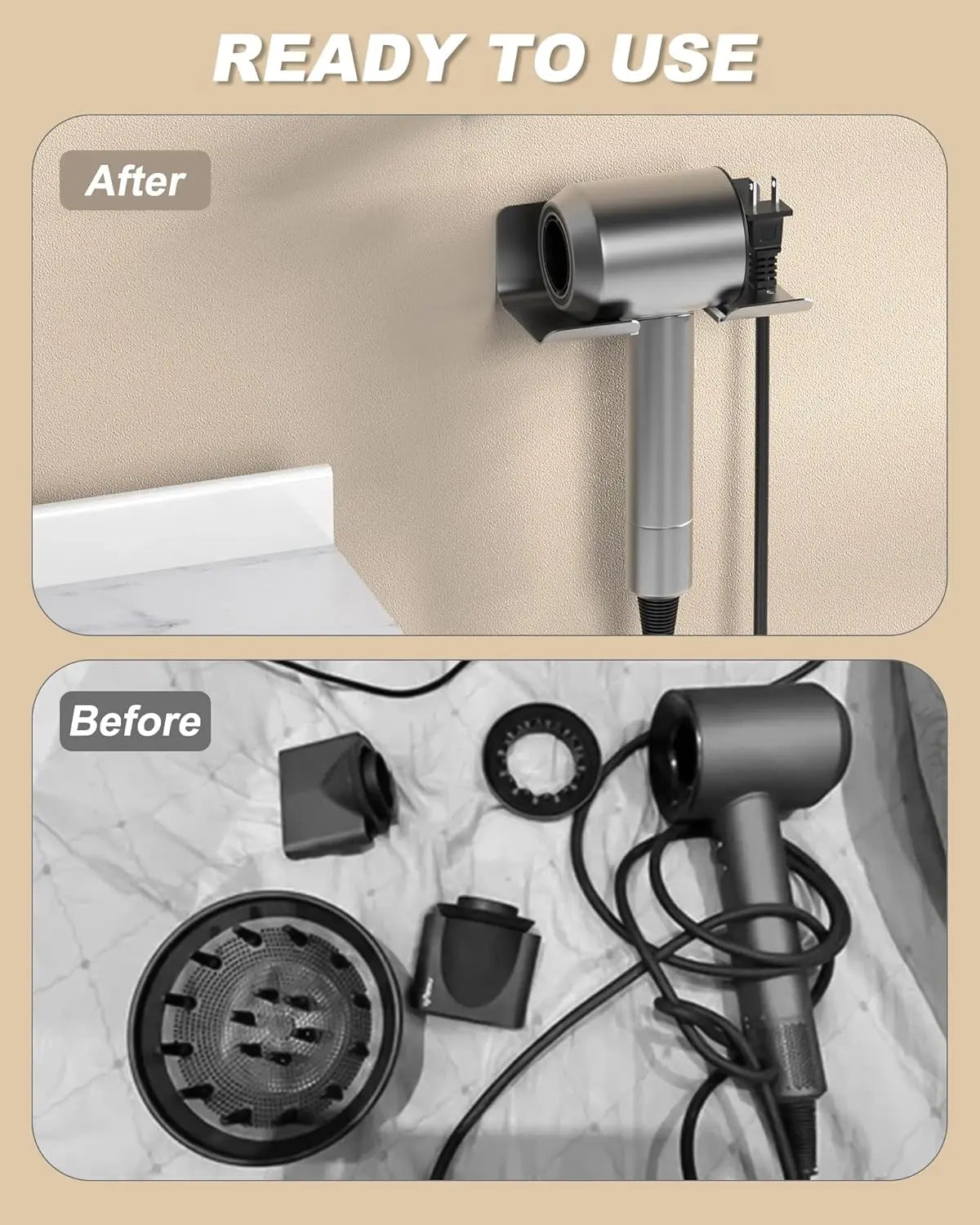 Haartrockner Halter Haar Werkzeug Organizer Wand Haartrockner Hängen Rack Platzierung Rack Badezimmer Multifunktionale Lagerung Rack