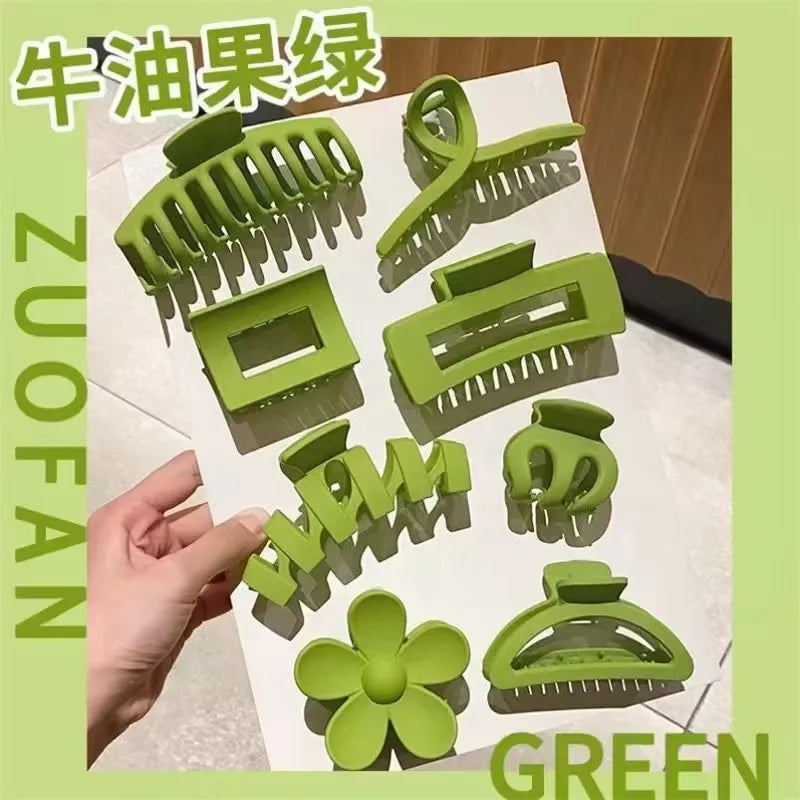 Set of 8 Plastic Hair Clip Large Hair Accessories Simple Hairpin Thin Hair Styling Tools for Women