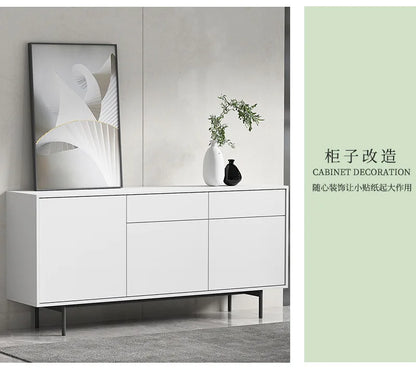 Matte PVC Vinyl Self Adhesive Wallpapers Furniture Renovation Films White DIY Decorative Kitchen Cabinet Waterproof Wall Sticker