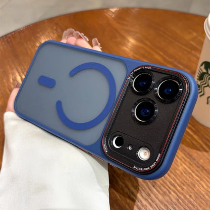 Original For Magsafe Magnetic Matte Phone Case For iPhone 14 15 16 17 Pro Max 17 Air Shockproof Armor Camera Protection Cover.