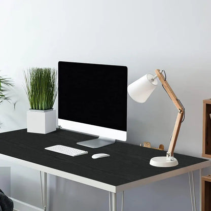 Selbstklebende Tapete aus schwarzem Holz mit Kontaktpapier zum Abziehen und Aufkleben, dekorative Vinylfolie für Arbeitsplattenschränke, leicht zu reinigen