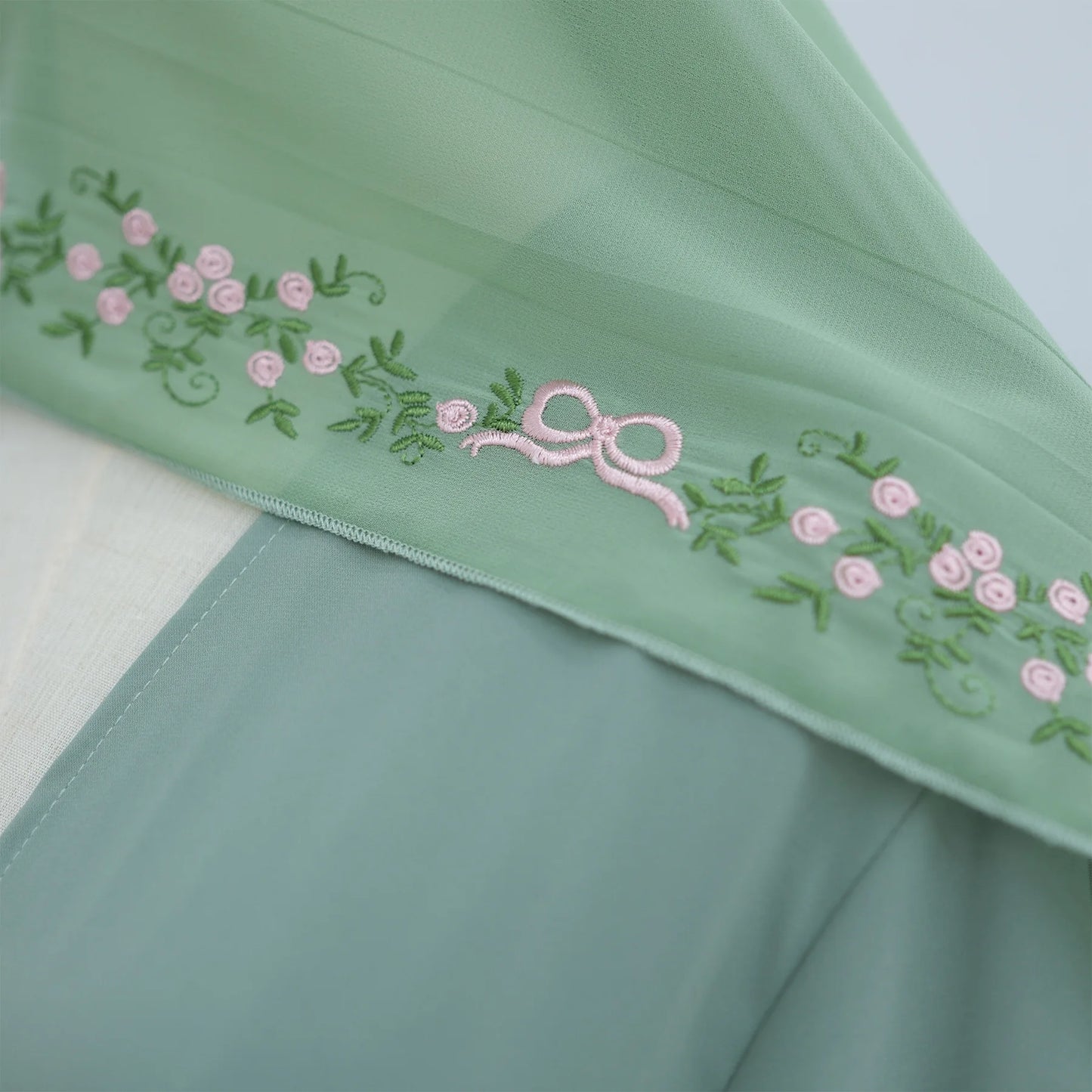 Front Open Abaya with Hijab 2 Piece Set Muslim Embroidery Abayas for Women Dubai Modest Islamic Clothing Kaftan Turkish Dresses