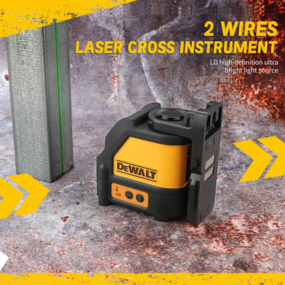 DEWALT DW088CG Laser-Wasserwaage, 2-zeiliges Kreuzlinien-Grünlicht, automatische Nivellierung, hochpräzise horizontale vertikale Laser-Wasserwaage
