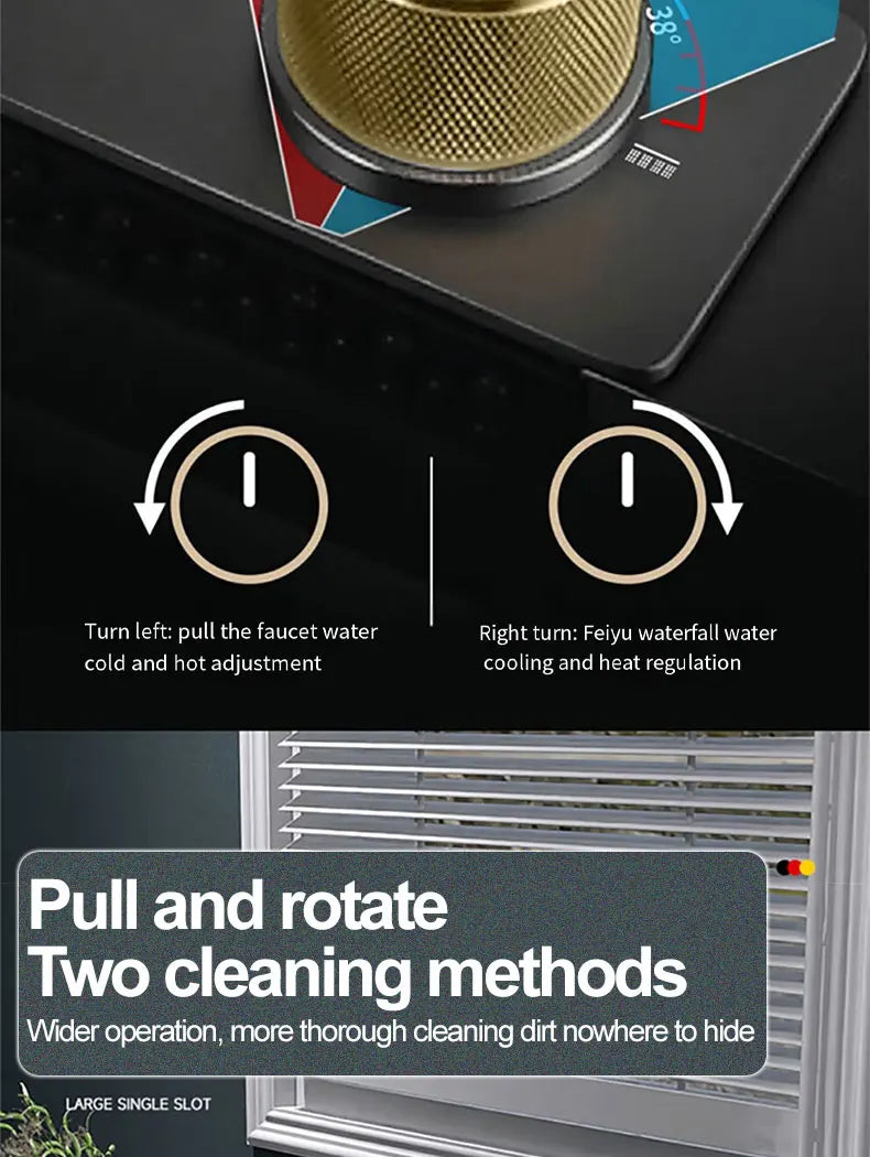 Kitchen Sink 304 Stainless Steel Rain Waterfall Single Trough Honeycomb Large Single Trough Washing Basin