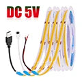 DC 5V LED COB Streifen Licht USB Hohe Dichte Linear Beleuchtung 320LED Flexible Band Lichter Warm Natürliche Weiß rot Blau Grün Dekor.