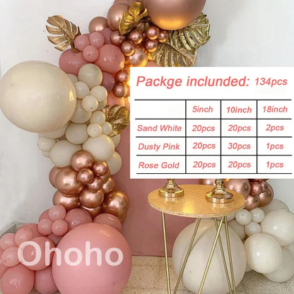 Kaffeebraun Beige Ballon Girlande Bogen Kit Oh Babyparty Dekoration Rustikale Hochzeit Kindergeburtstag Party Taufe Taufe