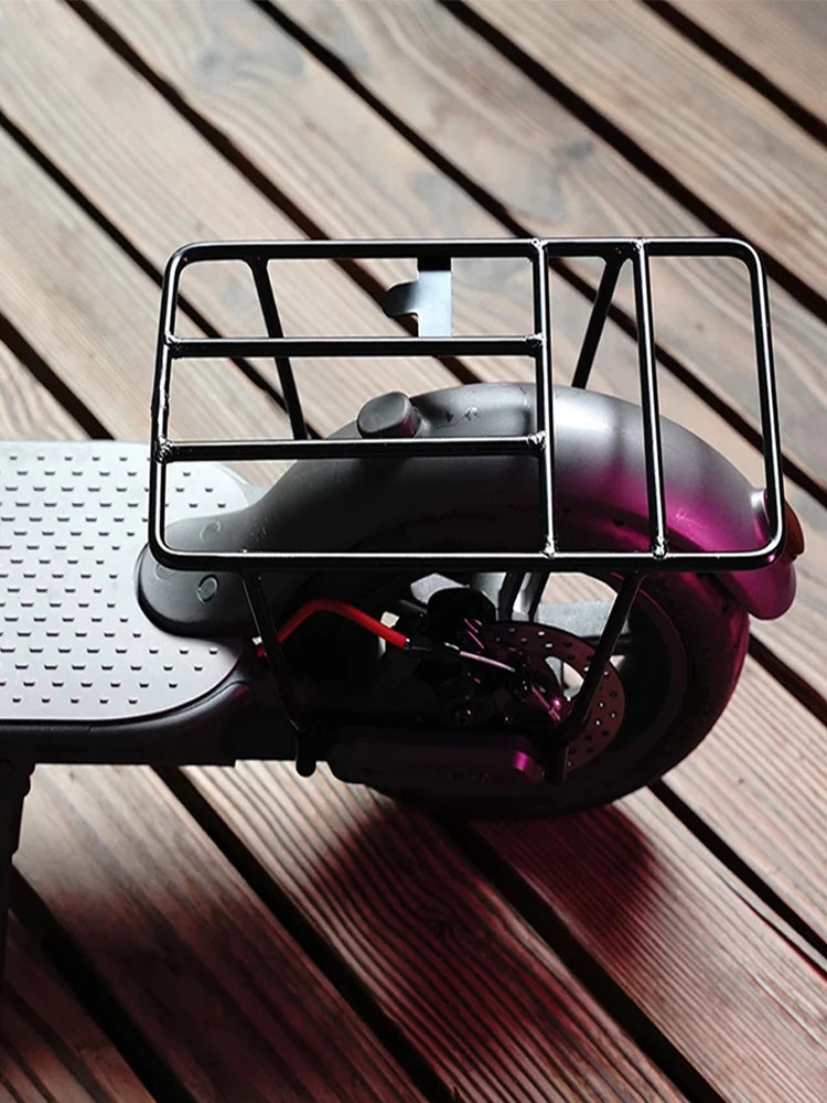 Electric Scooter Rear Rack Solid Bearing Scooter Luggage Cargo Rack Solid Steel Carrier Rack Replacement for Xiaomi M365 1S Pro.