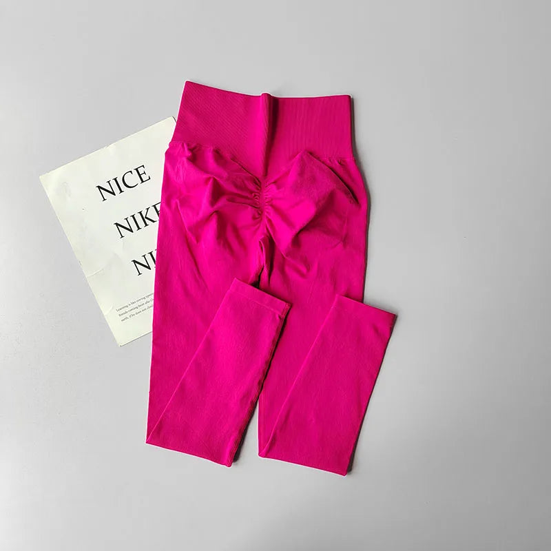 High Waist Belly-tightening Peach Buttocks Fitness Pants Unrestrained Cycling Pilates Skin-friendly High-elastic Yoga Leggings