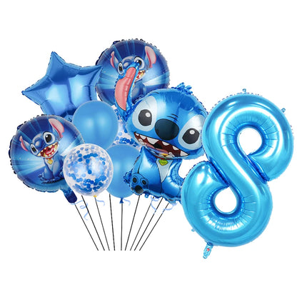Disney Stitch Geburtstagsparty-Luftballons, Lilo & Stitch-Ballon-Sets, Babyparty für Kinder, Geburtstagsparty-Dekorationen, Zubehör, Geschenke