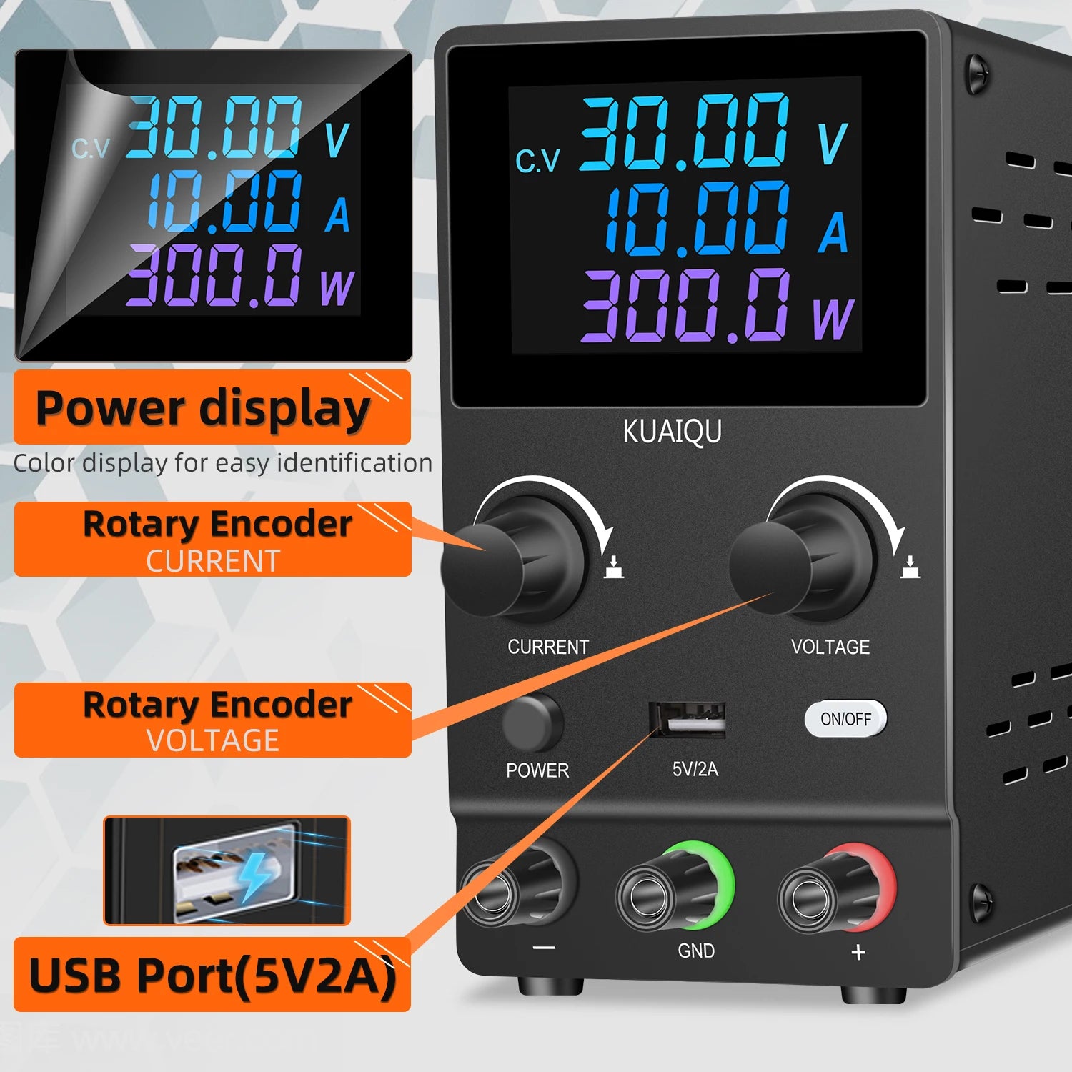 DC Lab Power Supply 30V 10A Adjustable Power Source For Phone Repair 24V 48V 72V Switching Power Supply Battery Fast Charging.