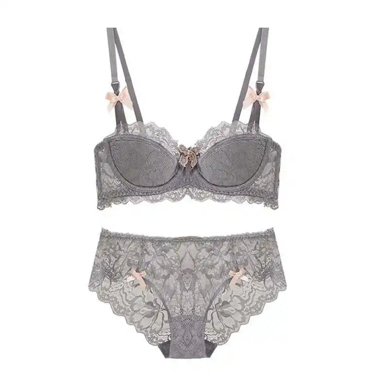 Sexy Thin Half-cup Lace Bra, Comfortable, Breathable, Anti-sagging, Push-up Small Bra for Women Lingerie.