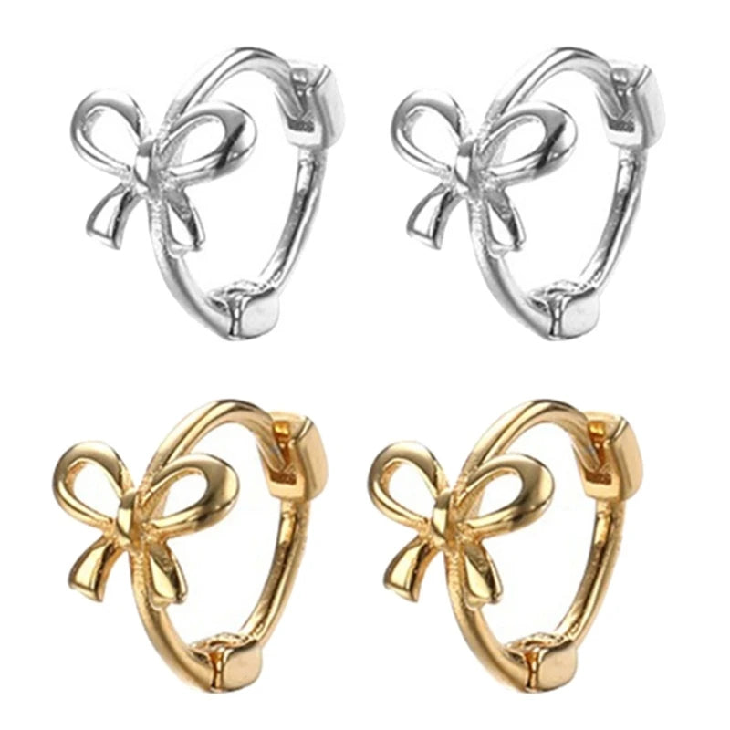 Bowknot Studs Earrings Ear Piercing Jewelry Accessory Stylish Bow Ear Pendant Jewelry for Fashion Enthusiasts.