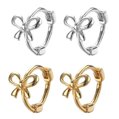 Bowknot Studs Earrings Ear Piercing Jewelry Accessory Stylish Bow Ear Pendant Jewelry for Fashion Enthusiasts.