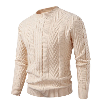 Autumn Winter Men's Fashion Knit Sweater Unisex O-Neck Knitted Pullovers Youthful Vitality Slim Fit Korean Style Casual Sweaters.