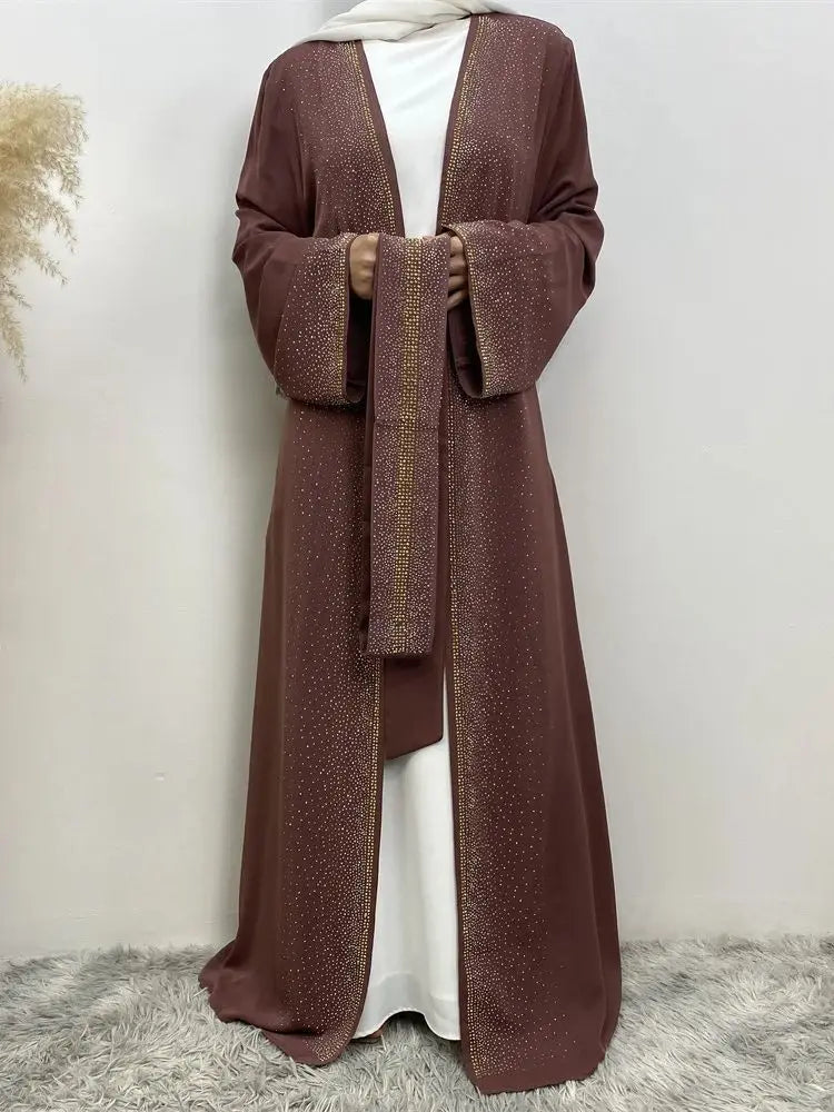 Ramadan Eid Dubai Open Black Muslim Kimono Abaya Damen Turkey Islam Abayas For Women Dress Kebaya Robe Femme Musulmane Kaftan