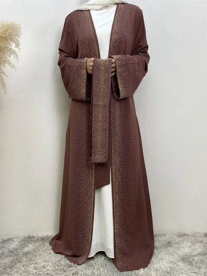Ramadan Eid Dubai Open Black Muslim Kimono Abaya Damen Turkey Islam Abayas For Women Dress Kebaya Robe Femme Musulmane Kaftan
