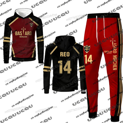 Anime Blue Lock MICHAEL KAISER Tracksuit Sets For Men Hoodies+Long Pants Suits Autumn Winter Casual Sets For Men Christmas Suits.