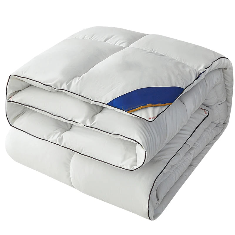 Winter Warm Thicken Duvet 100% Cotton Face Filling Fiber Down Quilts 150x200cm Home Sleeping White Duvet 1pc