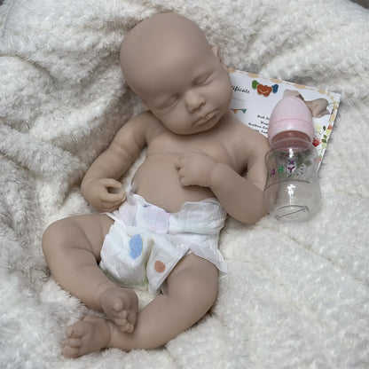 18Inch Can Open Mouth Close Eyes LouLou Full Solid Silicone Bebe Reborn Girl & Boy Doll With Rooted Hair Corpo De Silicone Doll.