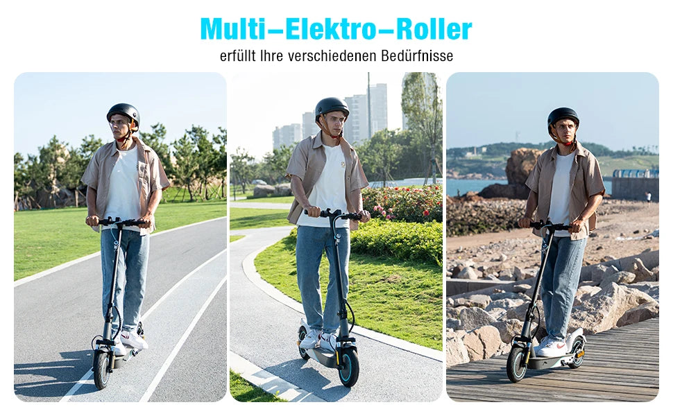 RCB EV10K PRO ABE Electric Scooter, App Control, 10'' Foldable 400W Electric Scooter Adults, E-Scooter with Dual shock absorbers.