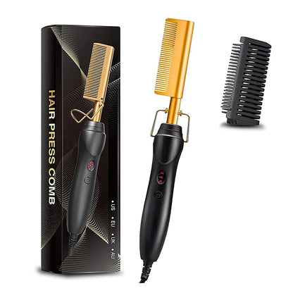 Hot Comb Straightener Electric Hair Straightener Portable Hot Comb Electric Hot Comb For Wigs.