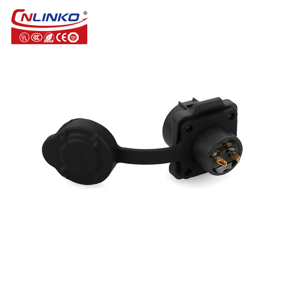 CNLINKO LP12 2~8 Pin Circular Connector with 1 Meter Cable Assemblies IP68 Waterproof Outdoor Industrial Electrical Connector.