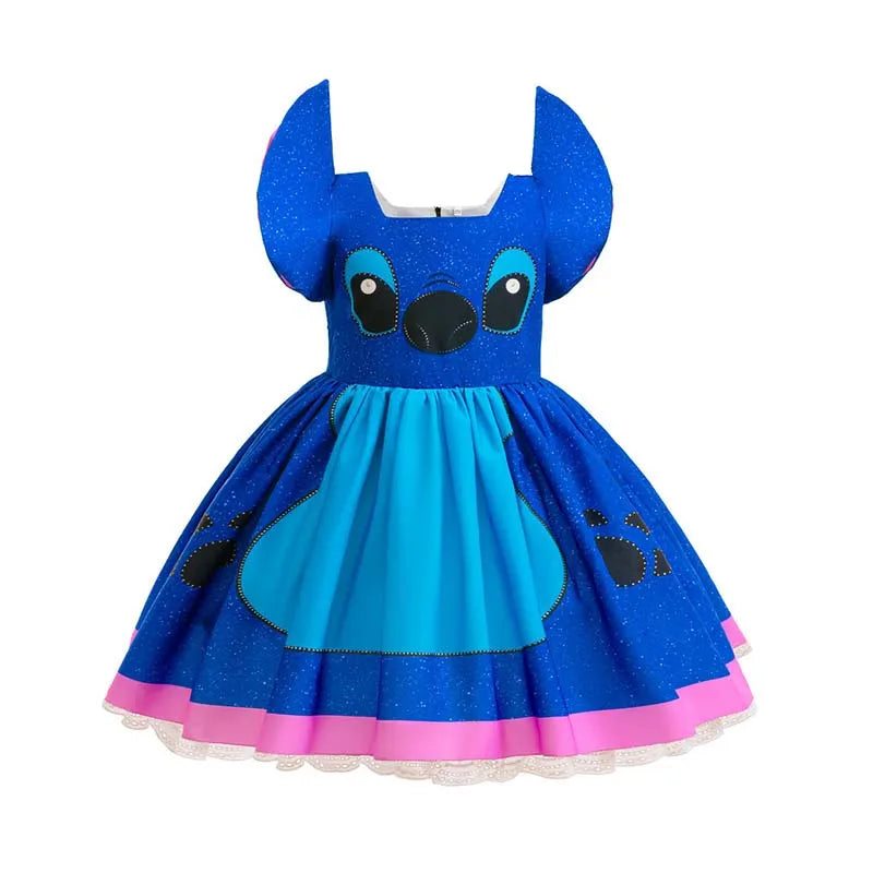 Baby Disney Film Stich Rolle Spielen Kostüm Sets Cartoon Niedliche Prinzessin Kleid Bühne Leistung Halloween Karneval Kinder Kleid