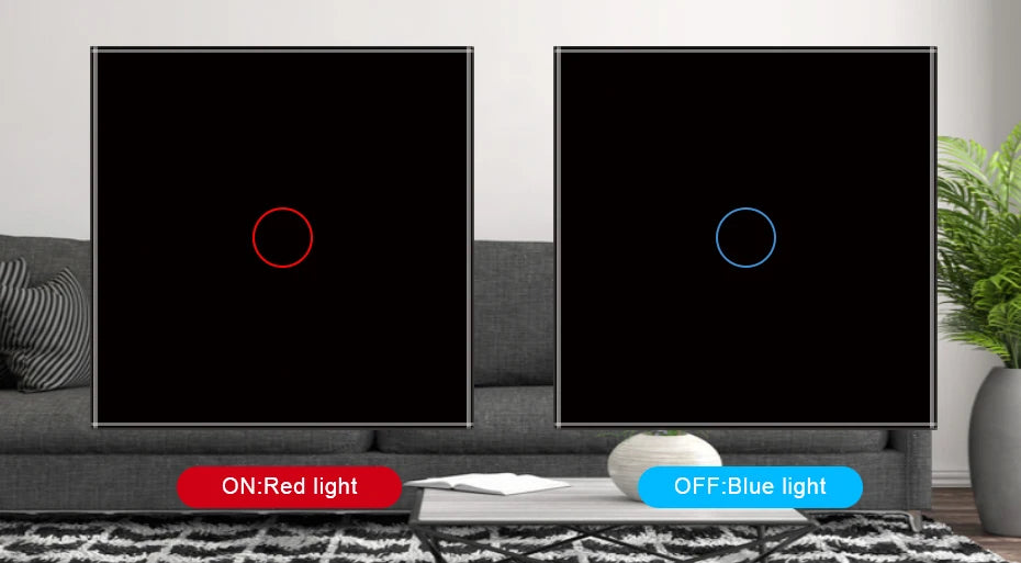 Ubaro eu/uk standard kristall gehärtetes glas wand paneel licht berührungs schalter led anzeige sensor elektrische taste 1/2/3gang 220v.