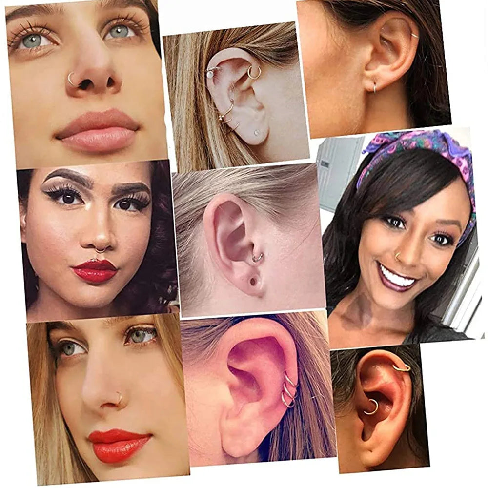 2022 New Simple Stainless Steel Small Hoop Earrings for Women Men Cartilage Ear Piercing Jewelry Pendientes Hombre Mujer.