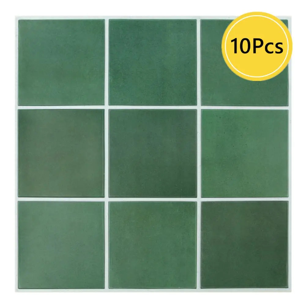 10pcs 3D Decorative Tile Stickers, Self-adhesive 3D Wall Stickers for Kitchen and Bathroom, Water Mold Resistant, 30x30cm