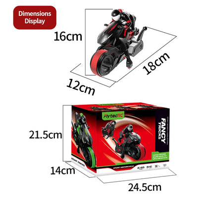 New Stunt Motorcycle 360 ° Rotation Remote Control Car High-Speed Drift Rc Racing Boy Toy Car Model Christmas Halloween Gift.
