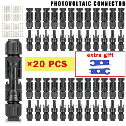 400/200/100/40/20/10 Pcs Photovoltaic Solar Connector 1000V30A Wholesale Panel Connectors Kit for PV/MC Cable 2.5/4/6mm².